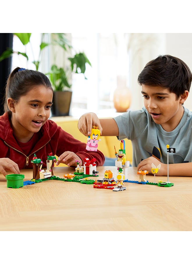 LEGO Super Mario Adventures With Peach Starter Course Building Kit; Collectible Toy Playset Featuring Peach, Yellow Toad, Lemmy And Lava Bubble Figures, Fun Gift For Kids Aged 6 And Over (354 Pieces) 71403  - Image 2