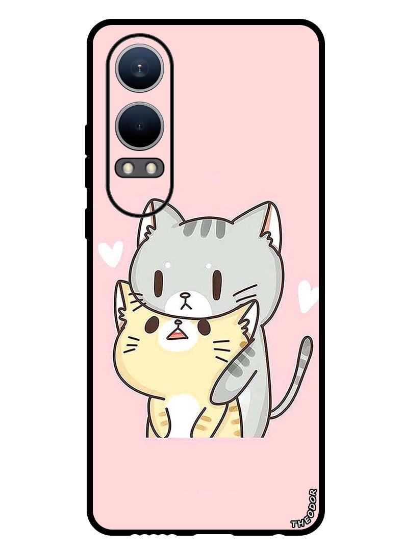 Theodor Protective Case Anti Scratch Shock Proof Bumper Cover For Oppo K12x (China) Two Cats Love - Image 1