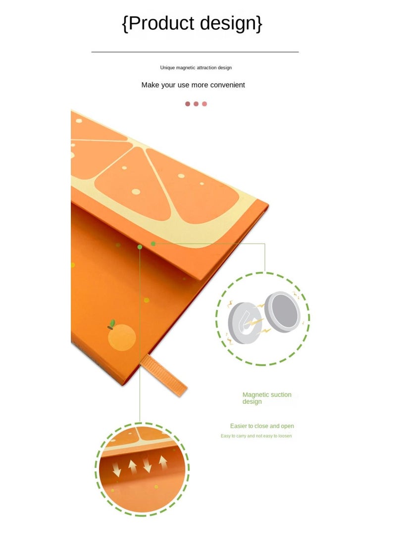 إسكدنيا Kiwifruit Diary With Magnetic Flip Cover Notebook Writing Sketching Notebook - Image 2