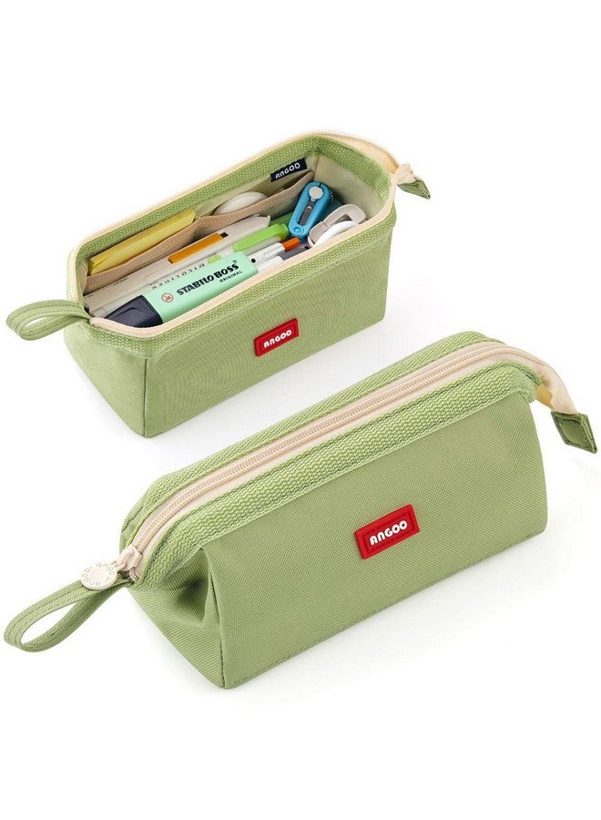 CICIMELON Pencil Case Large Capacity Pouch Pen Bag For School Teen Girl Boy Men Women (Green） - Image 1