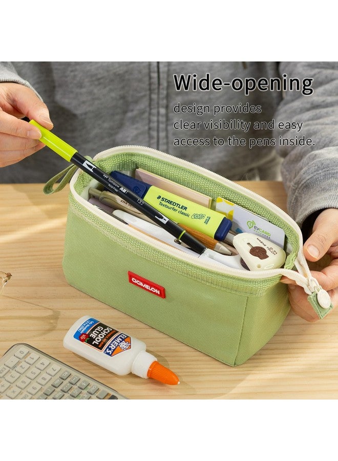 CICIMELON Pencil Case Large Capacity Pouch Pen Bag For School Teen Girl Boy Men Women (Green） - Image 2