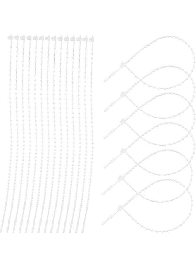 PROMASS promass 2000 Pcs Snap Lock Pin Tag Fastener Adjustable Security Beaded Loop Tie Plastic for Attach Tags to Products Gift (Transparent, 7 Inch)  - Image 1