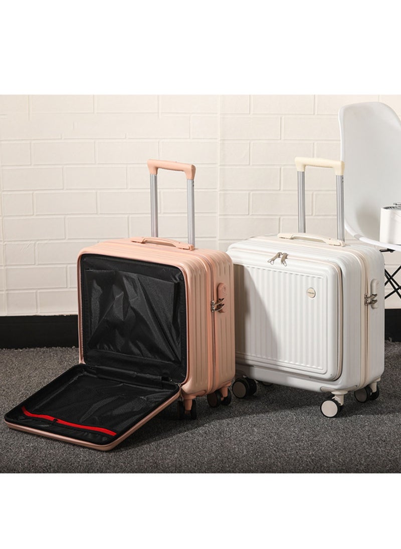 Arabest - Carry On Luggage, 20'' Suitcases with Spinner Wheels, Rolling Travel Suitcase with Front Laptop Pocket Luggage Aluminum Frame PC Hardside with TSA Lock and Cover - Image 1