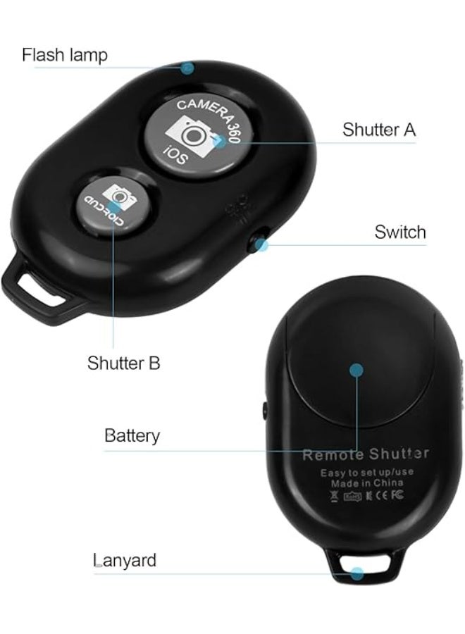 Bluetooth Remote Control, Self-Timer Mobile Phone Selfie Remote Wireless Bluetooth Remote Shutter, 10m Bluetooth Remote Control Camera Shutter Compatible with iOS and Android (Pack of [Number]) - Image 2