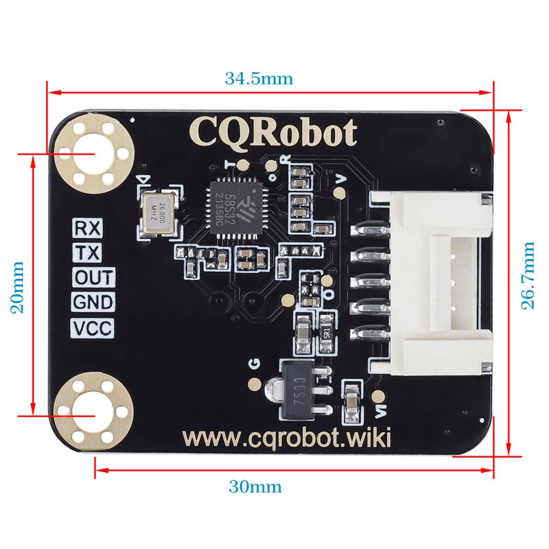 CQRobot 5.8GHz Doppler Effect Microwave Motion Sensor Compatible with Arduino and Raspberry Pi Motherboard. for Industry, Transportation, Agriculture, Smart Home, Security Monitoring, etc. - Image 3