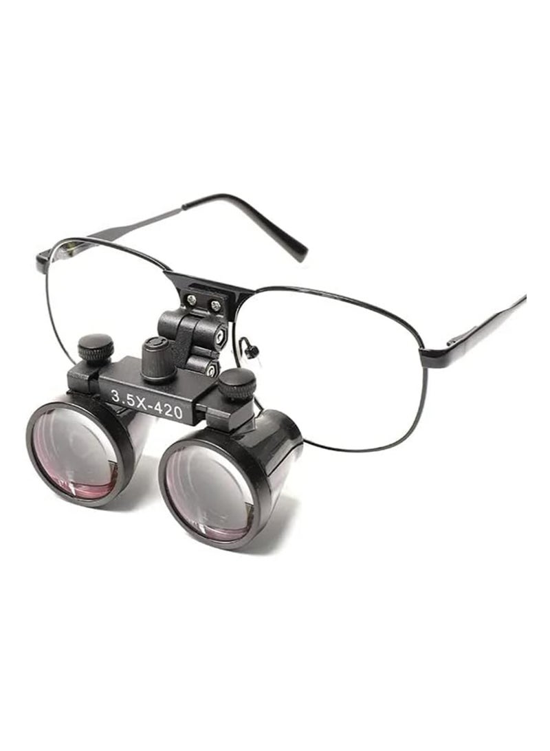 Apustim 3.5x Metal Eyeglass Style Binocular Dental Magnifier Surgical Magnifier Dentist Magnifier Deep View （3.5x-420） - Image 5