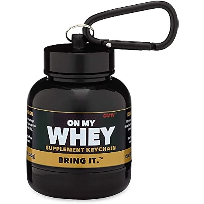 OnMyWhey - Protein Powder and Supplement Funnel Keychain, Portable to-Go Container for The Gym, Workouts, Fitness, and Travel - TSA Approved, Classic 3-Pack - Image 4