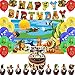 Lemoneon Italian Brainrot Birthday Party Decorations Supplies Happy Birthday Banner Cake Cupcake Toppers Balloons Background - Image 2