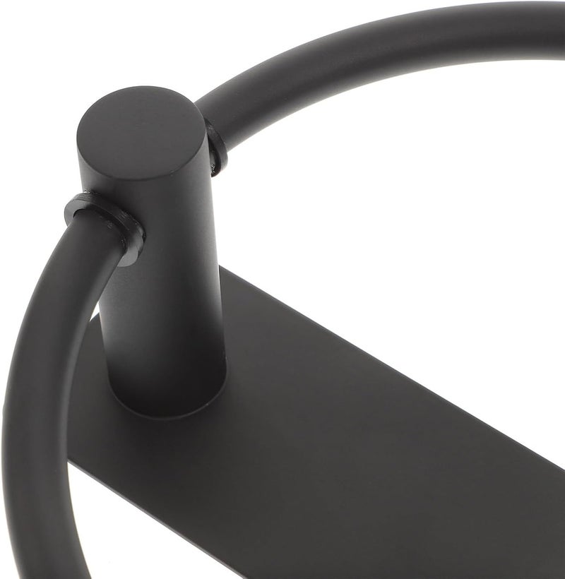 Abaodam Stainless Steel Towel Ring Bathroom Towel Hanger Punch-Free Wall Mount for Kitchen and Bathroom Black Finish - Image 3