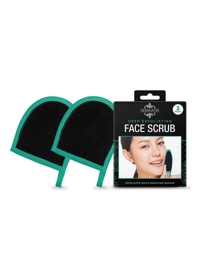 dermasuri Deep Exfoliating Glove For Face Exfoliating Mitt Face Scrub And Dead Skin Remover Face Scrubber For Men & Women Face & Neck Skincare Face Exfoliator Tool Shower & Dry Use (2 Packs) - Image 1