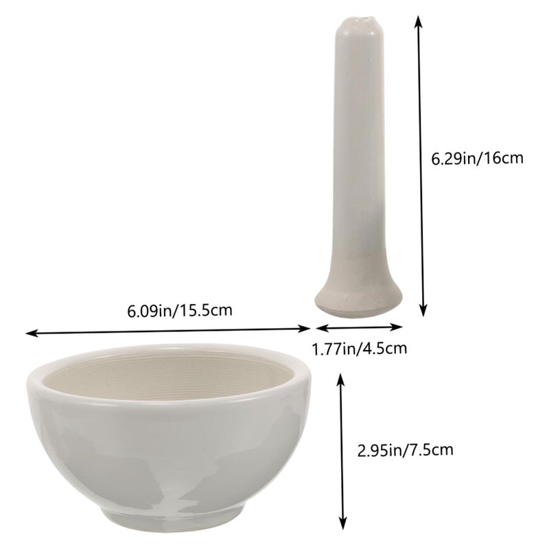 Ceramic Mortar And Pestle For Grinding Spices Garlic And Seasonings - Image 3