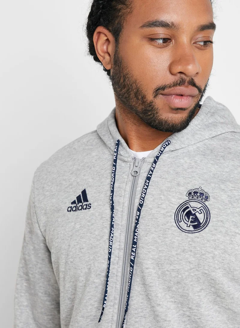 adidas هودي بشعار نادي ريال مدريد لكرة القدم