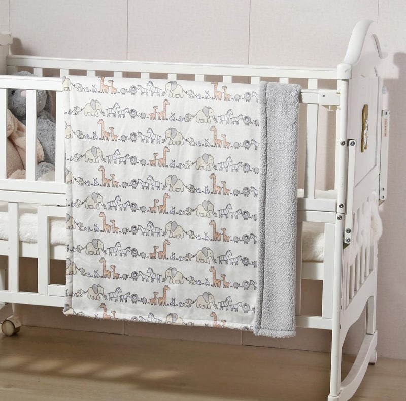 CREVENT Minky Baby Blanket for Girls Boys, Soft Plush Receiving Blanket for Newborns - 30x40 Inches (Animal) - Image 4