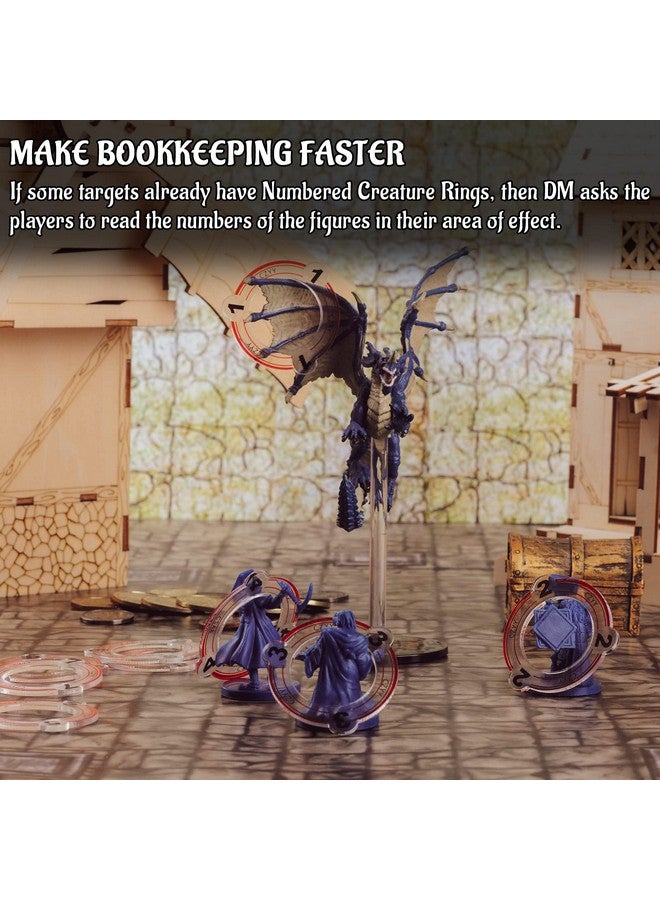 CZYY Numbered Markers Acrylic Creature & Monster Condition Rings Number from 1 to 30 Great DM Tool for Dungeons & Dragons, Pathfinder, D&D and RPG Miniatures - Image 3