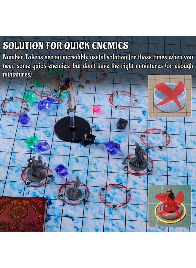 CZYY Numbered Markers Acrylic Creature & Monster Condition Rings Number from 1 to 30 Great DM Tool for Dungeons & Dragons, Pathfinder, D&D and RPG Miniatures - Image 5