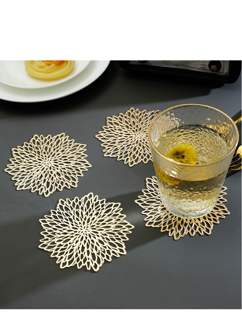 4 قطع من قواعد الأكواب للمطبخ، قواعد أكواب مقاومة للحرارة قابلة للغسل للاستخدام الداخلي/الخارجي، قواعد أكواب قابلة للمسح، قواعد أكواب للطاولة، حفلات الزفاف، التخييم، المهرجانات، قواعد أكواب القهوة - Image 1