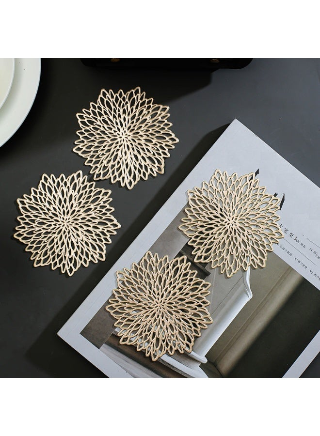 4 قطع من قواعد الأكواب للمطبخ، قواعد أكواب مقاومة للحرارة قابلة للغسل للاستخدام الداخلي/الخارجي، قواعد أكواب قابلة للمسح، قواعد أكواب للطاولة، حفلات الزفاف، التخييم، المهرجانات، قواعد أكواب القهوة - Image 2