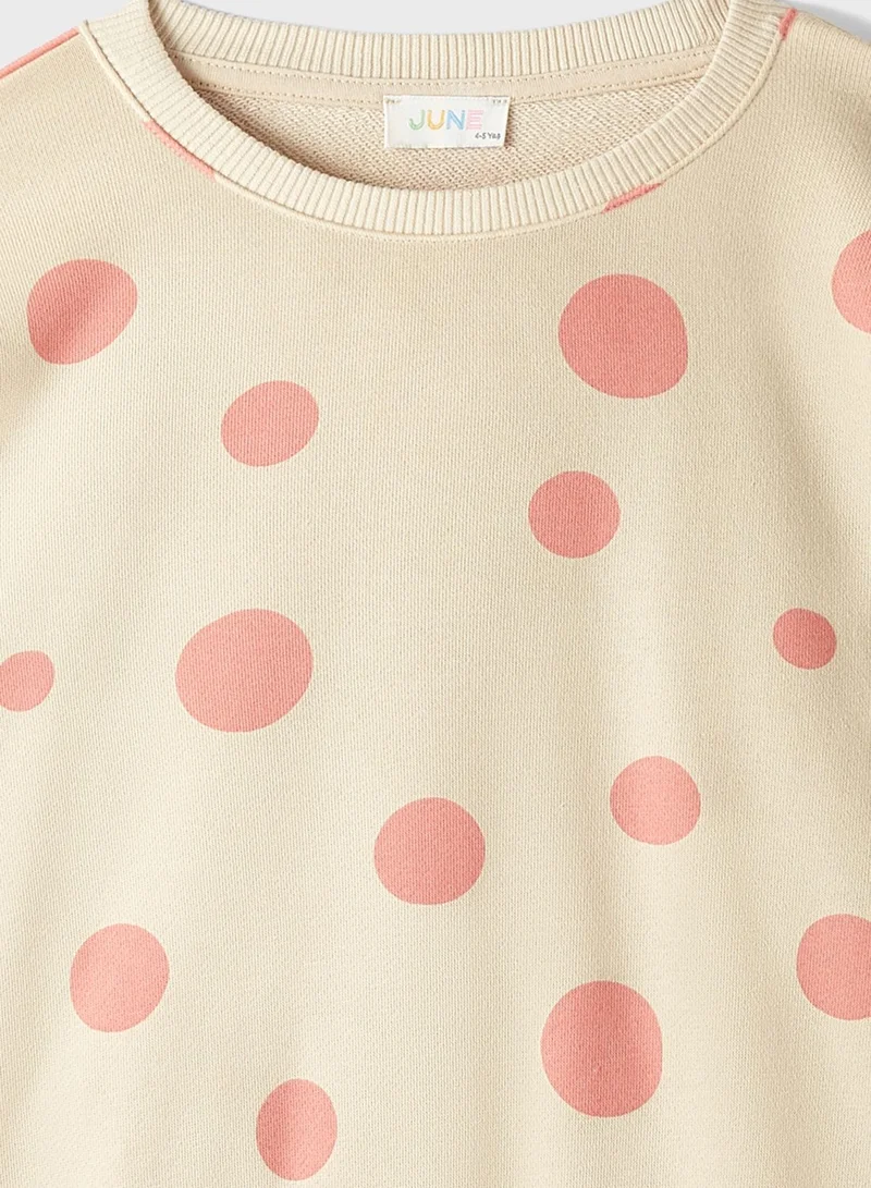 JUNE Floral Printed Tracksuit Set