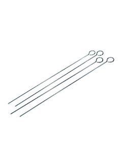 Grill Mark 4-Piece BBQ Skewers Silver 18 Inch 12151  - Image 2