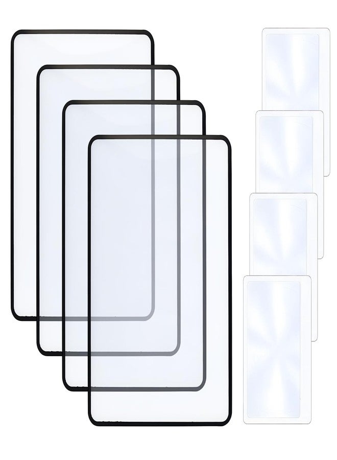 Creztail 8PCS Page Magnifying Sheet, 3X Lightweight Optical Plastic Large Fresnel Lens & Handy Card Size Book Magnifier, Full Page Magnifier for Reading Books, Maps, Bible, Newspaper, etc - Image 1