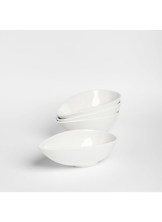 Master Gold Set Of 4 Oval Dipping Plates Made Of Melamine White | Shatterproof Dishwasher Safe | Ideal For Dipping And Serving Nuts, Snacks, Sauces, Ketchup And More (14 * 8Cm) - Image 1