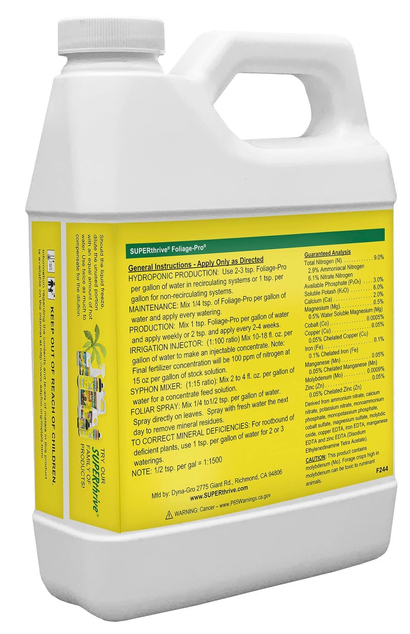 Dyna-Gro Foliage-Pro Nutrient, 1 Qt (DYFOL032) - Image 2