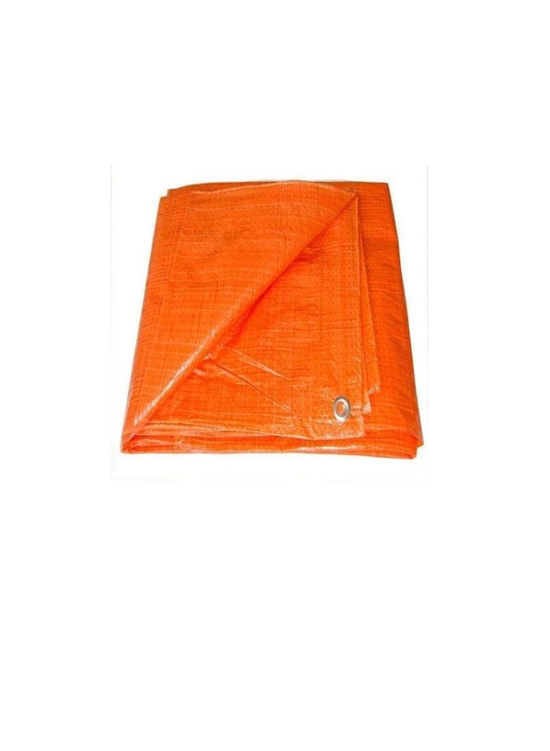 غطاء أرضي مقاوم للماء غطاء خيمة مأوى غطاء مطر مقاوم للغبار غطاء مشمع (30 × 30 ، برتقالي) - Image 1