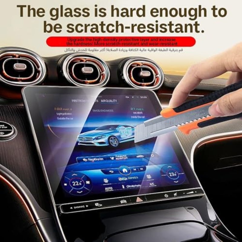 Screen Protector for ROX 01 20242026 Navigation Instrument Panel, 9H Tempered Glass, Matte Black, Anti-Glare HD Anti-Scratch Protection - Image 3