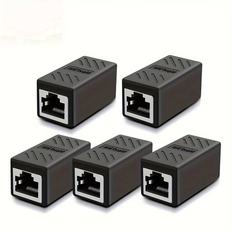 High Speed RJ45 Ethernet Coupler 2pcs For Cat7 Cat6 Cat5 Cables - Image 1