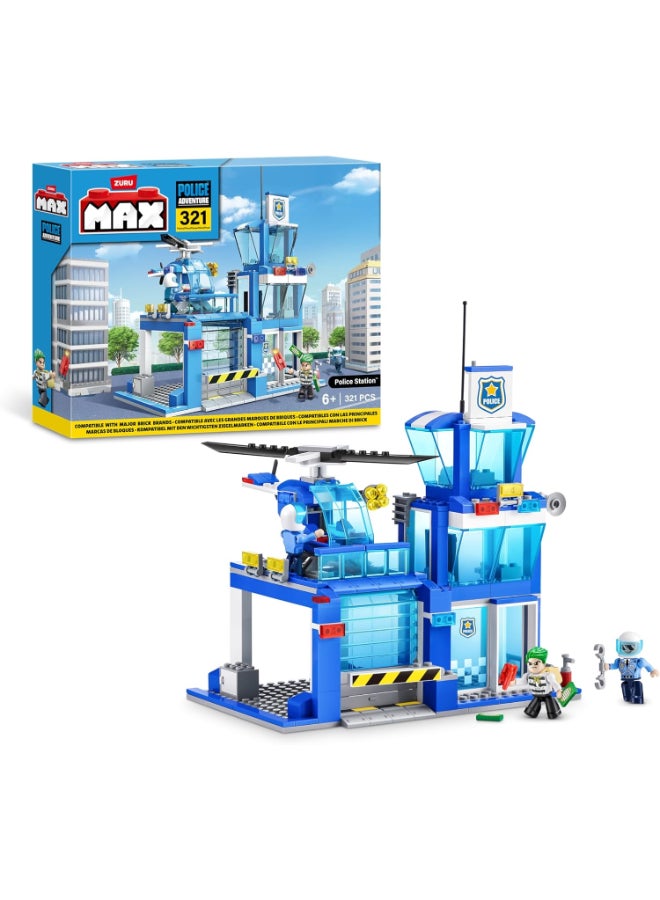 Zuru Max Max Adventure Police Station Playset (321 pieces) - Image 1
