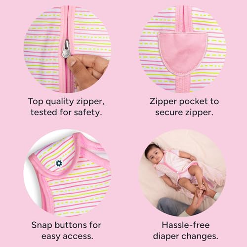 NINTARABABY 0.5 TOG Sleep Sack - Premium Organic Cotton, Lightweight Wearable Blanket for Newborns, Infants & Toddlers (9-15 Months), Unisex Baby Sleeping Bag, Gifts for Babies - Image 4