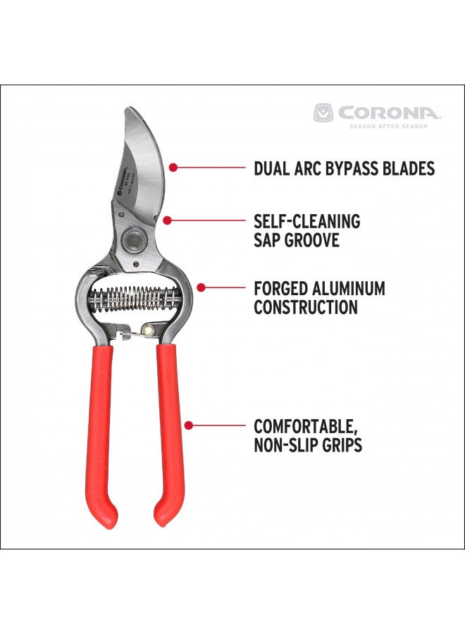 Corona BP 3180D Forged Classic Bypass Pruner with 1 Inch Cutting Capacity, 1", Red - Image 2