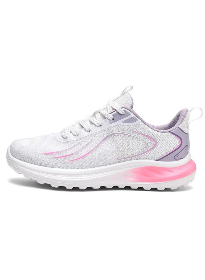 Double Star Eight Special Women's Breathable Summer Casual Shoes Lightweight Versatile Sports Shoes Soft Comfortable Walking Running Shoes Women White Pink Size 35 - Image 5