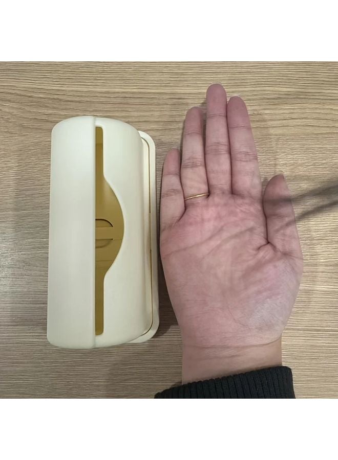 Apricot Wall Mounted Trash Bag Dispenser With Storage Box Kitchen Bathroom Organizer - Image 4