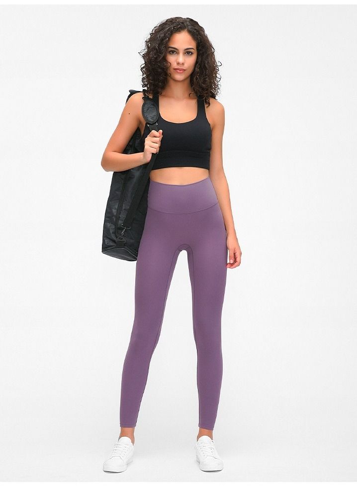 NIBEMINENT Women's Running Fitness Sports Pants Yoga Pants, High-waist Hip-lifting Elastic Cropped Trousers  - Image 4