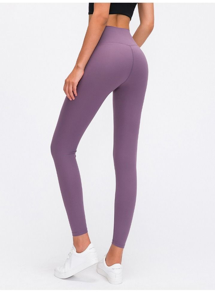 NIBEMINENT Women's Running Fitness Sports Pants Yoga Pants, High-waist Hip-lifting Elastic Cropped Trousers  - Image 1