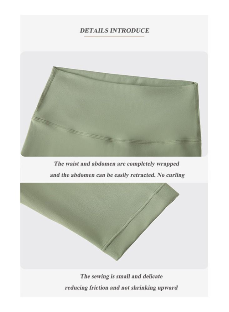 NIBEMINENT Women's Running Fitness Sports Pants Yoga Pants, High-waist Hip-lifting Elastic Cropped Trousers  - Image 3