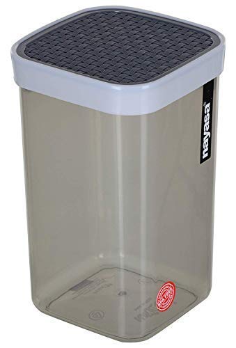 Nayasa Fusion Container 1500 ml BPA Free Food Grade Airtight Kitchen Storage Stackable Containers- Set Of 6 | Grey - Image 4