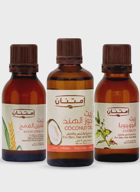 باندل ترطيب وتغذية الشعر الجاف والمتضرر من امتنان (جوز الهند، الجوجوبا، وجنين القمح)