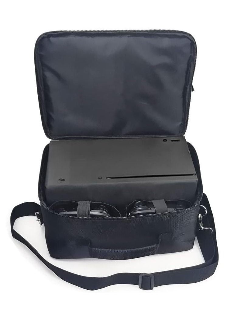 Double Storage Bag for Xbox Series X, Waterproof Shockproof Adjustable Handle Bag, Console Carrying Case, Travel Bag for X-Box Series X Controllers and Gaming Accessories