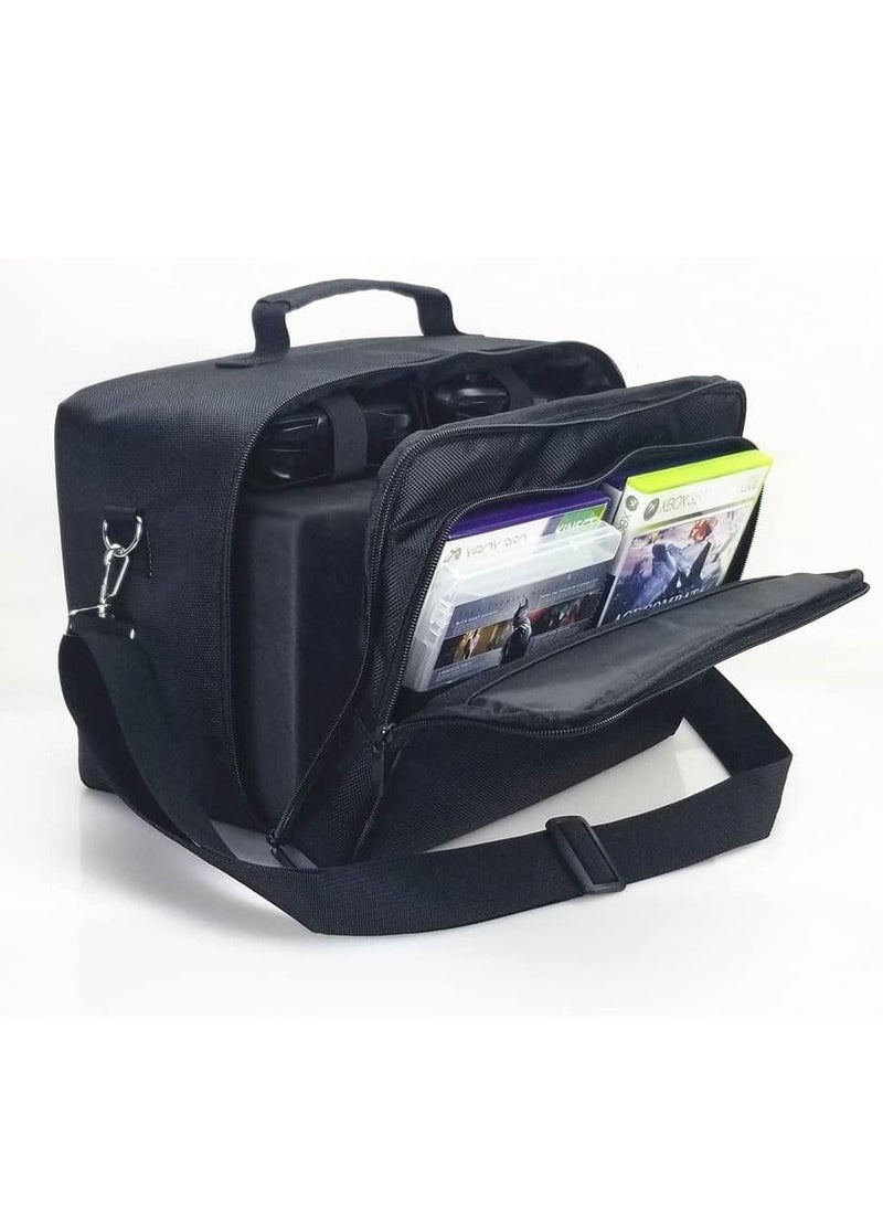 Double Storage Bag for Xbox Series X, Waterproof Shockproof Adjustable Handle Bag, Console Carrying Case, Travel Bag for X-Box Series X Controllers and Gaming Accessories