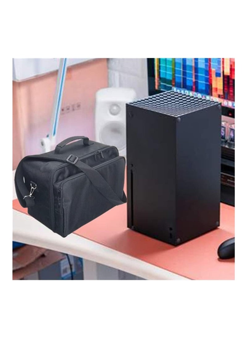 Double Storage Bag for Xbox Series X, Waterproof Shockproof Adjustable Handle Bag, Console Carrying Case, Travel Bag for X-Box Series X Controllers and Gaming Accessories