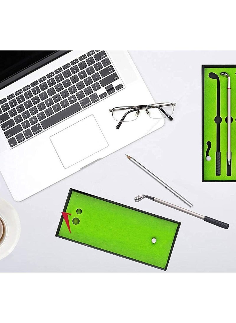 Y&D Golf Pen, Mini Gift Set, Desktop Ball Pen Gift, 3 Clubs Pens with Balls and Flag, Dad Boss Coworkers Him Boyfriend Golfers Funny Birthday Gifts, Games Office Gadgets Desk Decor - Image 3