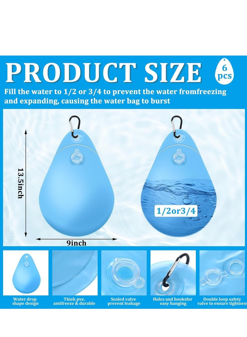 Generic 16-pack of pool cover weights with hooks, leak-proof pool cover thick PVC hanging bag  pool water bags anti-freeze pool tarpaulin weights on  - Image 4