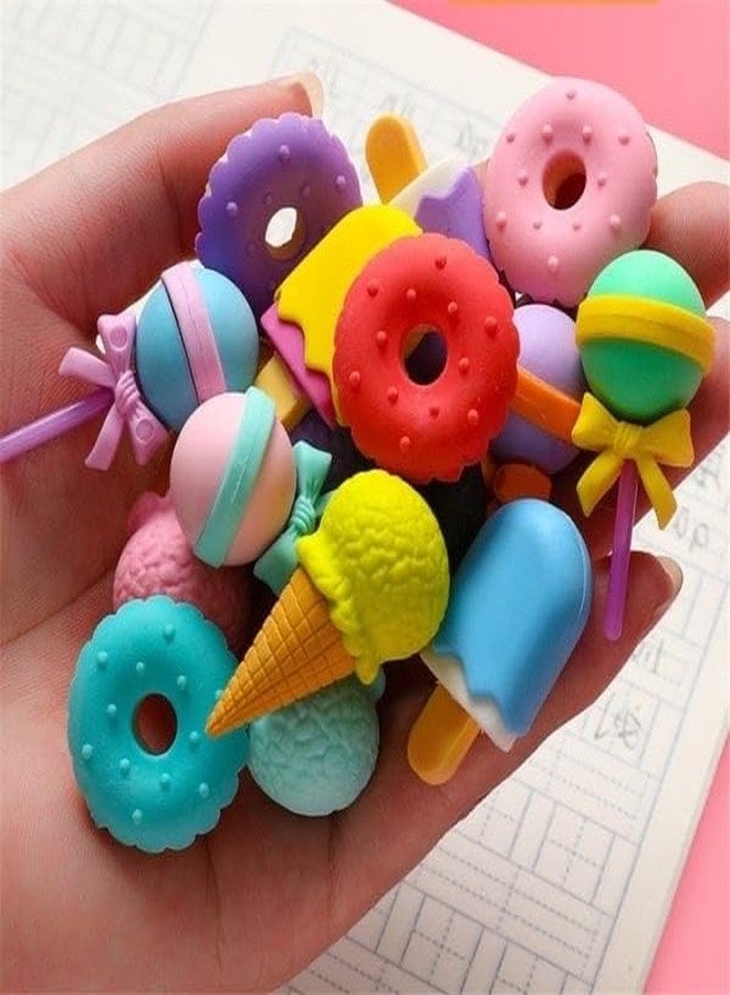 KALRA MAGIC® 4 Pcs Softy Shaped Erasers + 1 Burger Sharpener | Cute & Fun Stationery Set - Image 4