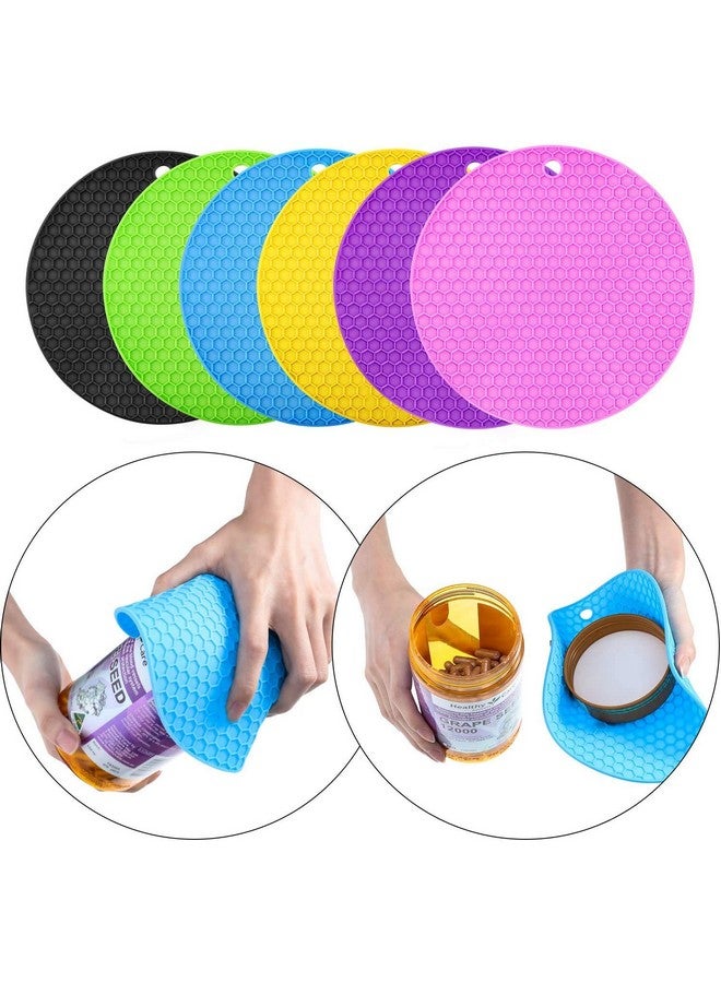 LUVINA Luvina Silicone Pot Holder and Oven Mitts, Multipurpose Non-slip Insulation Honeycomb Rubber Hot Pads Trivet, Heat Resistant Antislip Place Mat for Home Use (Mixed Color) (8) - Image 4
