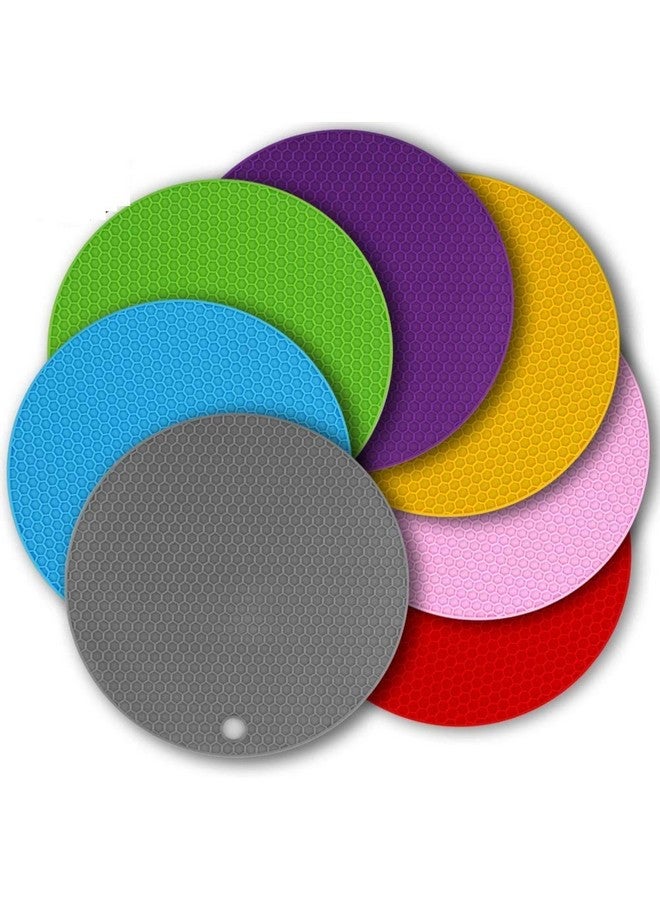LUVINA Luvina Silicone Pot Holder and Oven Mitts, Multipurpose Non-slip Insulation Honeycomb Rubber Hot Pads Trivet, Heat Resistant Antislip Place Mat for Home Use (Mixed Color) (8) - Image 1
