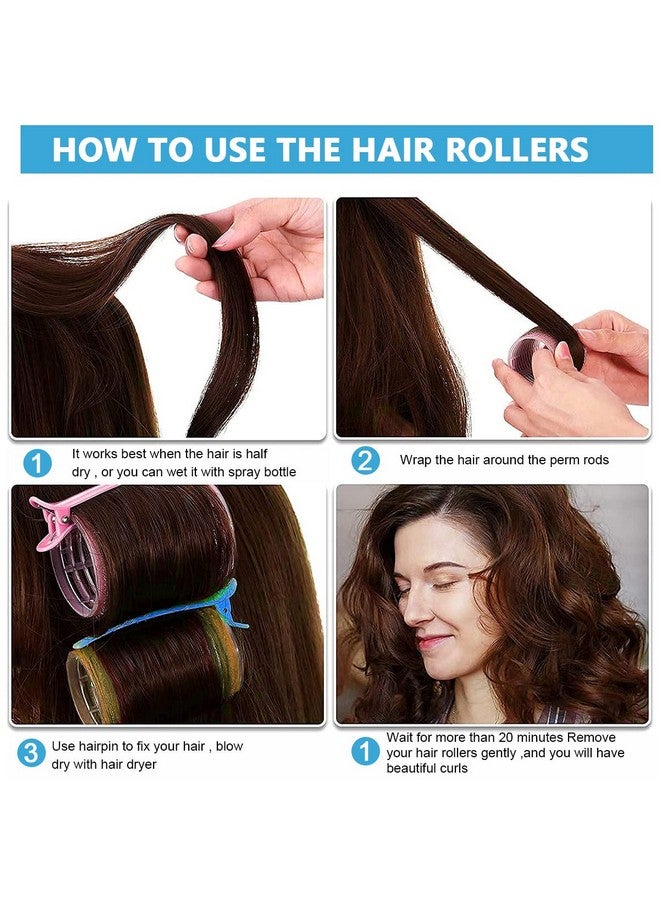 ماي كرييت ® مجموعة بكرات تجعيد الشعر بدون حرارة، 3 أحجام مشابك بكرات شعر سحرية ذاتية الإمساك للشعر الطويل والمتوسط والقصير مع 6 مشابك تجعيد، 1 مشط شعر من الفولاذ المقاوم للصدأ - Image 3