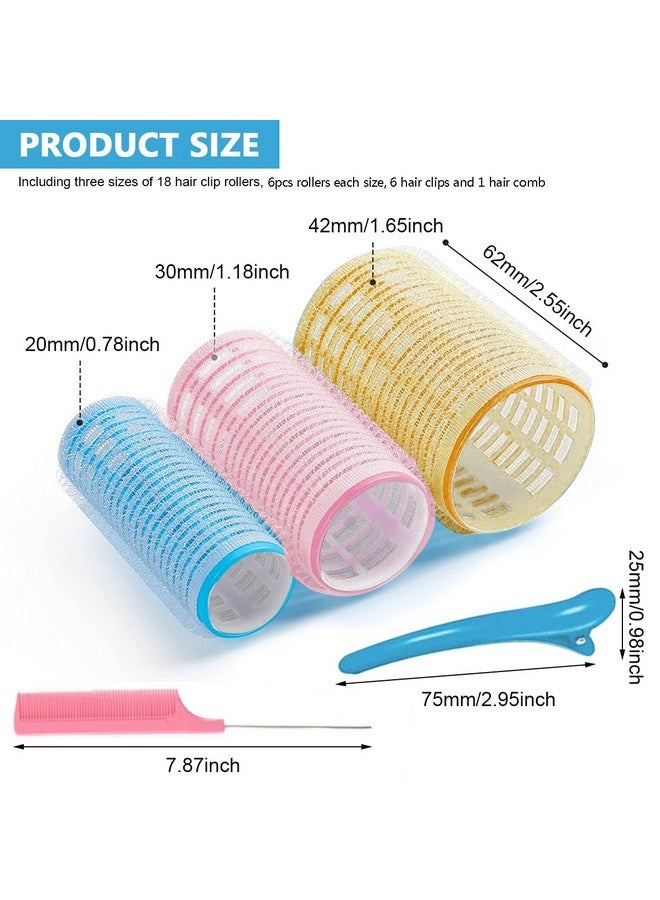 ماي كرييت ® مجموعة بكرات تجعيد الشعر بدون حرارة، 3 أحجام مشابك بكرات شعر سحرية ذاتية الإمساك للشعر الطويل والمتوسط والقصير مع 6 مشابك تجعيد، 1 مشط شعر من الفولاذ المقاوم للصدأ - Image 2