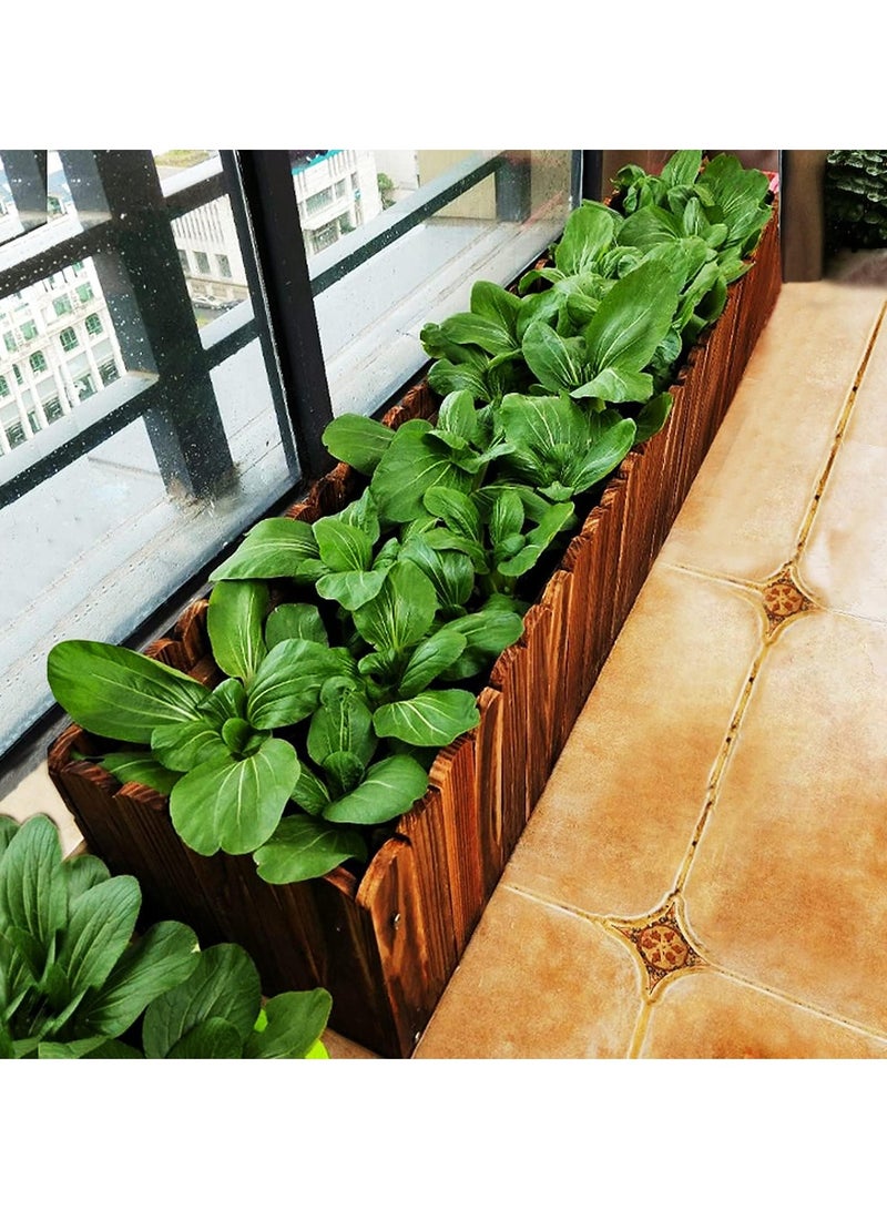 HOME TASTE Hometaste Wooden Flower Pot For Indoor And Outdoor Gardens - Elegant Planter For Flowers, Herbs, And Small Trees - Durable And Stylish Garden Decor | Vintage Raised Garden Bed (Small)  - Image 5